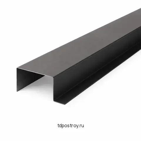 Планка торцевая 0,45x100x125x2000 RAL8017