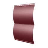 Сайдинг Блок-Хаус RAL 3005 винно-красный полимерное покрытие